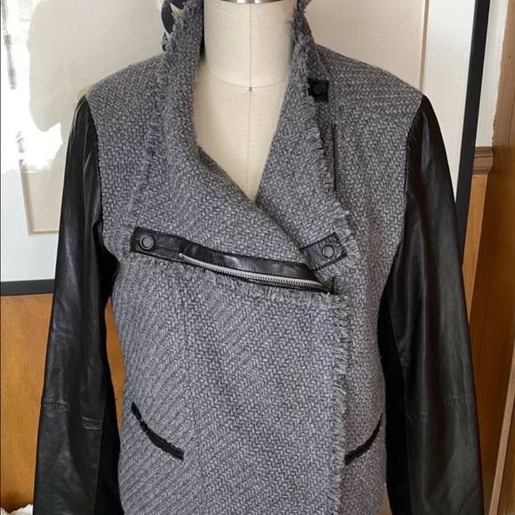 Vince tweed and leather jacket - Picture 7 of 7